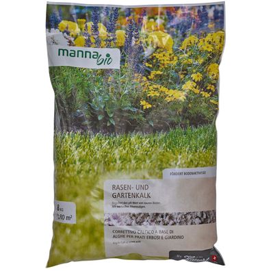 Manna Bio Garten und Rasenkalk 8 kg für ca. 80 m²