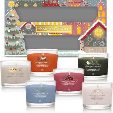 Yankee Candle Geschenkset | 6 duftende gefüllte Signature Votivkerzen