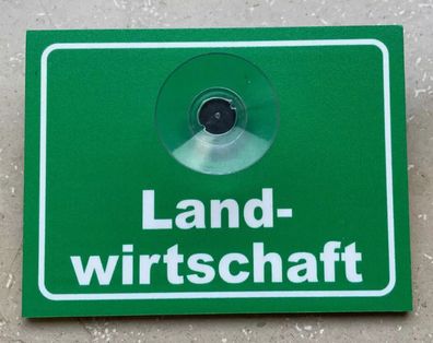 TOPP PVC-Schild mit Saugnapf: Landwirtschaft, Saugnapfschild fürs Auto