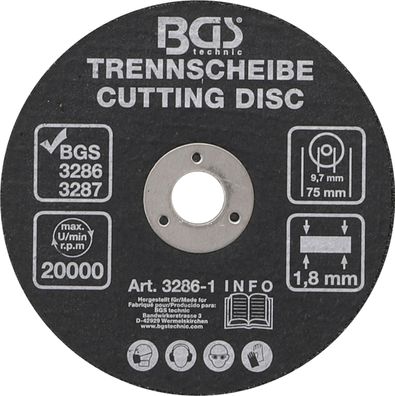 Trennscheibe | Ø 75 x 1,8 x 9,7 mm BGS