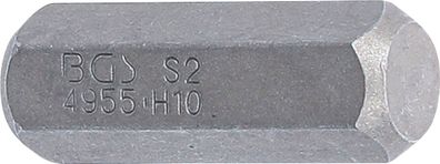 Bit | Länge 30 mm | Antrieb Außensechskant 10 mm (3/8") | Innensechskant 10 mm BGS