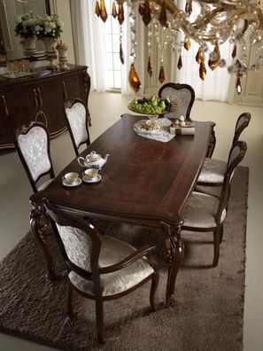 Esstisch 6x Stühle Stuhl Esszimmer Set Essgruppe Tisch Tische 7tlg Garnitur Neu