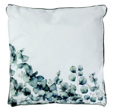 Outdoor Kissen Eukalyptus 45x45cm Sitz Deko Garten Bezug Wasserabweisend weiß