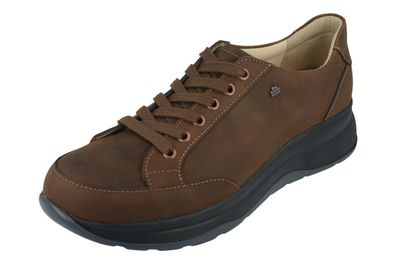 FINN Comfort Nottingham Herren Halbschuhe Schnürschuhe braun Antik Nubukleder