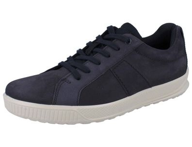 ECCO Byway Herren Halbschuhe Sneaker blau night sky Nubukleder