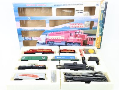 Mehano H0 T722 Startset Boston Express mit Diesellok + Güterwagen + Gleisen / / /M