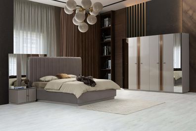 Perfekte Schlafzimmer Set aus Bett+2x Nachttische+Kleiderschrank 4tlg