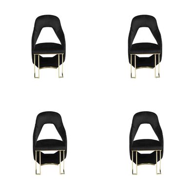 Stilvoll schwarz 6x Stühle Esszimmerstuhl Küchenstuhl Stuhl Luxus Neuheit Stuhl