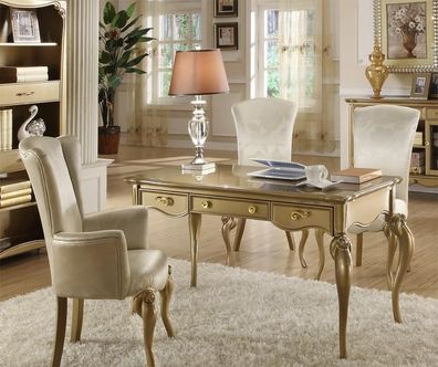 Schreibtisch Büro Tisch Klassischer Designer Office Tische Barock Rokoko Neu