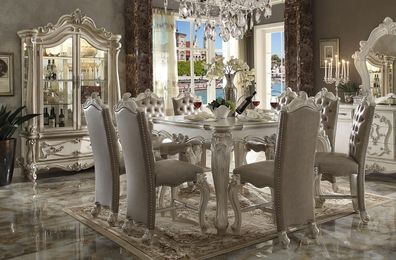 Königliches Esszimmer Garnitur Set Barock Rokoko Tisch 8x Stühle Stuhl Gruppe