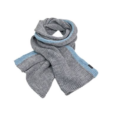 Elkline Wrapped - zweifarbiger Schal im Glattstrickmuster - Farbe: greym