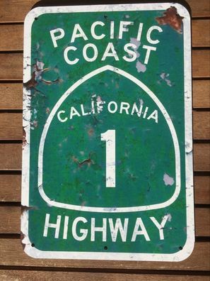 Metallschild Pacific Coast Highway No. 1 California ca. 20x30 cm Shabby Style