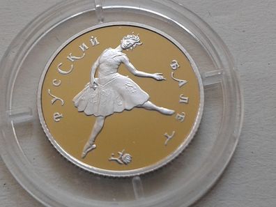 25 Rubel 1993 PP Russland Ballerina Bolshoi Ballett 1/10 Unze Platin 999er