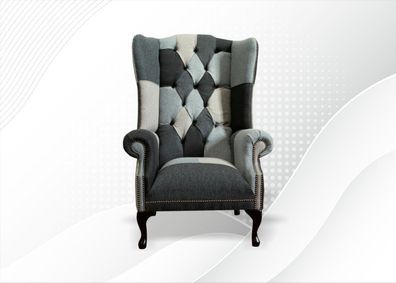 Luxus Polster Klassische Chesterfield Sessel 1 Sitzer Ohrensessel Einsitzer Neu
