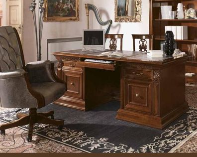 Büroeinrichtung Arbeitszimmer Sessel Büro Möbel Chef Sessel Barock Rokoko 3tlg