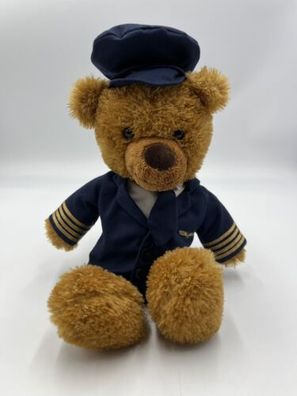 Lufthansa Teddy Bär Stofftier Plüschtier Plüschbär Miles & More Pilot Flugzeug