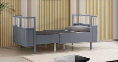 Luxuriöse Bett Grau Polster Design Luxus Betten Holz Kinderbett Modern Stil