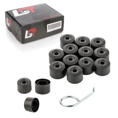 15x Radschraubenkappen Abdeckkappen diebstahlhemmend 17 mm schwarz für BMW MINI