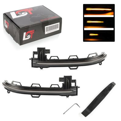 2x Dynamischer Spiegelblinker Blinklicht LED smoke Set für BMW X3 X4 X5 X6