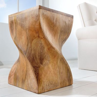 cagü: Design Beistelltisch & Hocker Monolith Mango Massivholz 45cm x 30cm