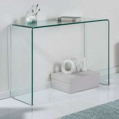 cagü: Design Glas-Konsole Mayfair transparent aus einem Guss 100cm x 35cm