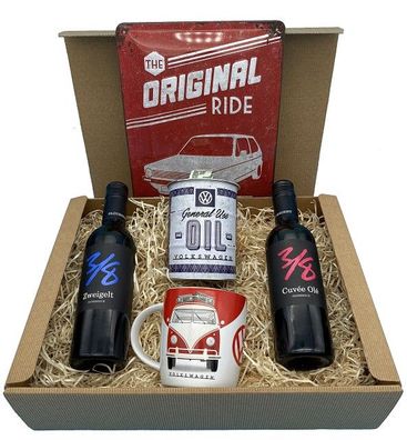 Geschenkbox VW Golf 1 Wein Box L10