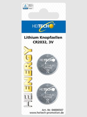 Lithium Knopfzellen 2-er Pack CR 2032/3V