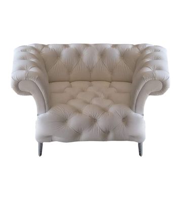 Sessel Weiß Chesterfield Polstermöbel Leder Sitz Modern Einrichtung Neu Möbel