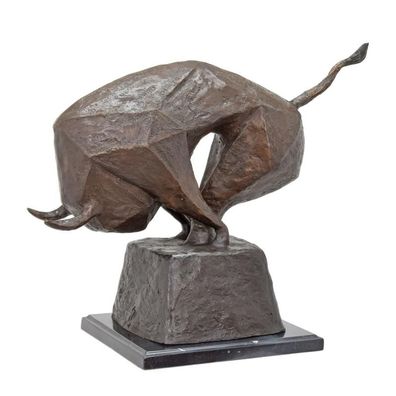 Modernistische bronzen sculptuur van een stier