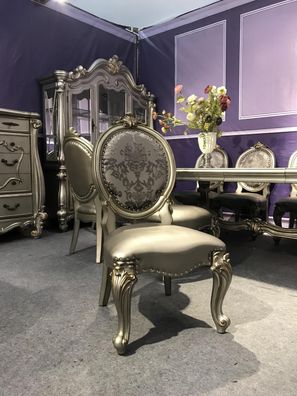 Polsterstuhl Luxus Sessel Stuhl Stühle Wohnzimmer Esszimmer Lehnstuhl Barock neu