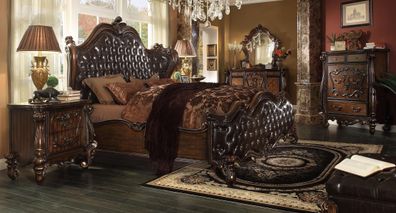 Design Bett Doppel Luxus Schlaf Zimmer Betten Leder Hotel 184x214cm Chesterfield