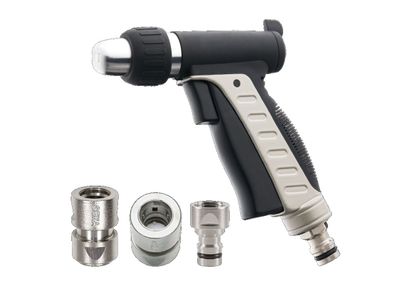 GEKA® Pistolenspritzdüse MF Starterset Hahnstecker 3/4" 2 x Schlauchstück 1/2"