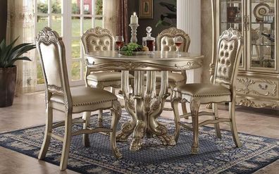 Klassischer Esstisch Tisch Holz Esszimmer Garnitur 4x Stuhl Set Stühle 5 tlg. Set