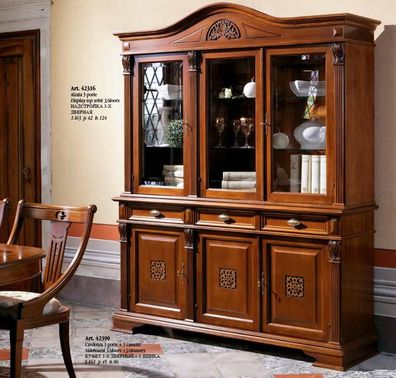 Anrichte Wandschrank Holz Buffet Vitrine Schrank Esszimmer Schränke Anrichten