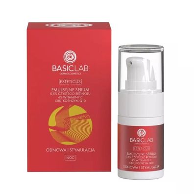 BasicLab Serum Retinol 0,5%, Vitamin C, 15ml