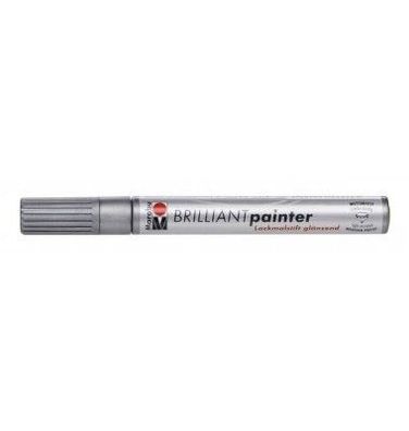 Marabu Brilliant Painter Stift Strichstärke 2-4mm Silber 082