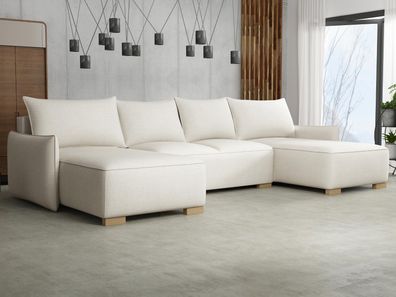 Ecksofa Dakenti U mit Bettkasten und Schlaffunktion Eckcouch U-Form Wohnzimmer