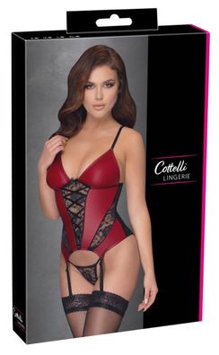 Cottelli Lingerie - Strapshemd rot/schwarz - (L, , , L)