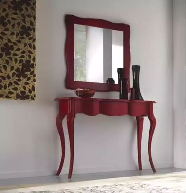 Konsolentisch Spiegel Sideboard Set Holz Italienische Möbel Stil 2tlg