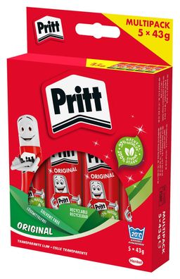 12x Pritt 9H PS8BF Klebestift 5 x 43 g im Bonus-Pack, lösemittelfrei