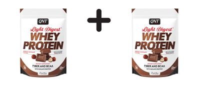 2 x QNT Light Digest Whey Protein (500g) Hazelnut Chocolate