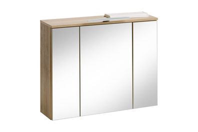 Spiegelschrank Wandschrank Badezimmerschrank mit Spiegel 80 cm LED Beleuchtung