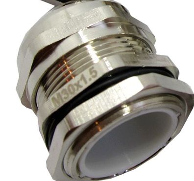 1 Stück Kabelverschraubung mit Gegenmutter M30 Messing