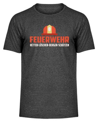 Feuerwehr RETTEN-LÖSCHEN-BERGEN-SCHÜTZEN - Herren Melange Shirt