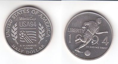 1/2 Dollar Nickel Münze Fussball WM USA 1994 (111707)