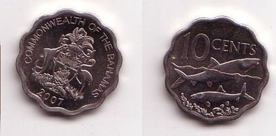 10 Cent Stahl Münze Bahamas 2007 (111751)