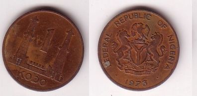 1 Kobo Kupfer Münze Nigeria 1973 (112119)