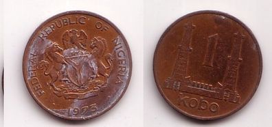 1 Kobo Kupfer Münze Nigeria 1973 (112026)