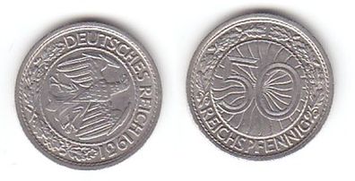 50 Pfennig Nickel Münze Weimarer Republik 1931 A (111741)