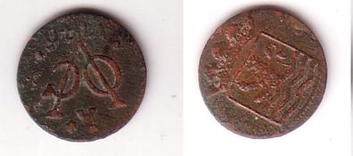 1 Duit Kupfer Münze Niederlande Zeeland vereinte Provinz 1746 (111643)
